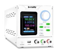 DC Power Supply Variable 30V 5A,boruidy 150W Encoder Adjustable Switching Regulated High Precision 4-Digits TFT Display 5V/2A USB Port Bench Lab Power Supplies with OCP OVP Output Memory Button