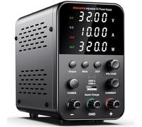 DC Power Supply Variable, 32V 10A Adjustable Switching Regulated DC Bench Power Supply with Intelligent Charging Mode, 18W USB Interface, Precision Encoder Knob