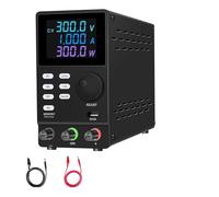 DC Power Supply With 4-Digit LED Display, 400V 1A High Precision School Programmable DC Lab Power Supply Adjustable Laboratory Bench Source 300V 200V 1A DIY for Laboratory,Test Faulty Motor,Repair
