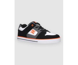 DC Pure Elastic Kids Skate Shoes white 6