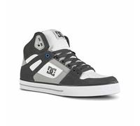 DC Pure High Top WC Skate Shoes - Grey/White/Blue