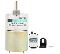 DC Reduction Motor Gear Motors Electric, Adjustable Speed 24V CW CCW, 500rpm - High Torque, Overload Protection, Durable for Manufacturing Equipment (100rpm/min)