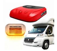 DC Rooftop Air Conditioner for RV and Truck, 1600W Cooling and 1000W Heating, Temperature Display, 360° Airflow for Rapid Whole-Vehicle Warming