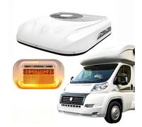 DC Rooftop Air Conditioner for RV and Truck, 1600W Cooling and 1000W Heating, Temperature Display, 360° Airflow for Rapid Whole-Vehicle Warming