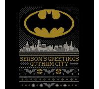 DC Seasons Greetings From Gotham Men's Christmas T-Shirt - Black - 5XL