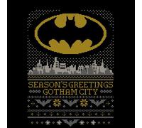 DC Seasons Greetings From Gotham Women's Christmas T-Shirt - Black - XL