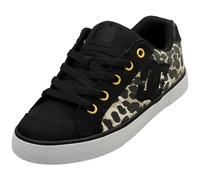 DC Shoes Chelsea Womens Skate Trainers in Cheetah Black - 6 UK