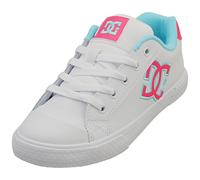 Dc Shoes Women's Chelsea Sneaker, White Crazy Pink Blue, 5.5 UK