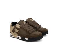 Dc Shoes Dc Command Midsole Leather Lace Up Mens Trainer In Olive UK 7 - 12