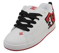 DC Shoes Court Graffik Mens Skate Trainers in White Red - 7.5 UK