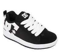 DC Shoes Kids Court Graffik Leather Chunky Trainers - Black/White - 12K UK