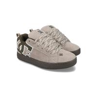 DC Shoes Men's 43i Court Graffik Skate Sneaker, Taupe/Olive/Gum, 3