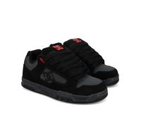 DC SHOES MENS COILER TRAINERS.NEW BOXED LEATHER BLACK RED RUBBER SKATE SHOES W26
