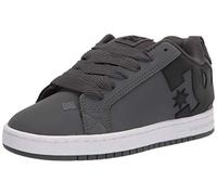 DC Men's Court Graffik Casual Low Top Skate Shoe Sneaker, Dark Grey/Black/White, 8 UK