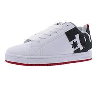 DC Shoes Men's Court Graffik Skate Shoe, White/Grey/Red, 10.5 UK