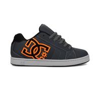 DC Shoes Men's Net Skate Shoe, Grey/Black/Orange, 7.5 UK