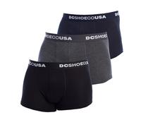 Dc Shoes Mens Pack of 3 Cotton Boxers for Men - Black/Dark Grey - Size Medium