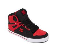 DC SHOES MENS PURE HI TOPS BOOTS.NEW BOXED BLACK HIGH LEATHER RED TRAINERS W26