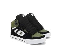 DC Shoes Mens Pure High-Top Trainers - Black/Olive/White - 10.5UK