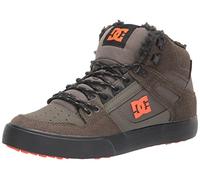 DC Shoes Men's Pure High-top Wc Wnt Skate Shoe, Dusty Olive/Orange, 8.5 UK