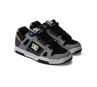 DC SHOES MENS STAG TRAINERS.NEW BOXED LEATHER GREY BLACK SKATE LACE UP SHOES W25
