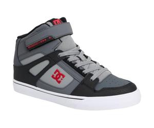 DC Shoes Pure High Top EV Hook & Loop Trainers - Black/Olive/White - 13K UK