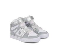 DC Shoes Pure High-Top Ev Trainers Girl, White / Silver, 10.5 UK