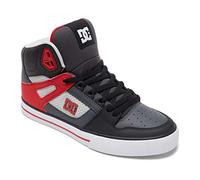 DC Shoes Pure High-Top - Leather High-Top Shoes - Men's Grey Red