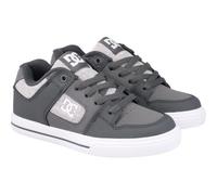 DC Shoes Pure Leather Retro Chunky Trainers - Dark Grey/Grey - 2 UK