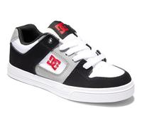 Dc Shoes Pure-Leather Shoes for Kids Sneaker, White Black red, 1 UK