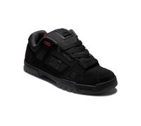 DC Shoes Stag-Leather Shoes for Men Sneaker, Black Grey red, 6.5 UK