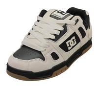 DC Shoes Stag Mens Skate Trainers in Off White Black - 8 UK