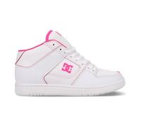 DC Shoes Women's Manteca 4 Mid Sneaker, White/White/Hot Pink, 6 UK