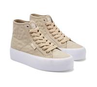 Dc Shoes Women's Manual Hi Platform Sneaker, Espresso Taupe, 3.5 UK