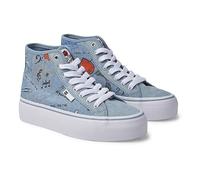 Dc Shoes Women's Manual Hi Platform Sneaker, Heather Dark Denim, 6.5 UK