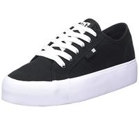 DC Shoes Women's Manual Sneaker, Black/White, 4 UK