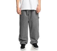 DC Shoes Worker Baggy - Men's Workwear Denim Trousers ADYDP03092., Black - Medium Grey, 33W x 34L