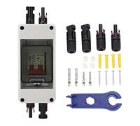 DC Solar Disconnect Switch, PV Miniature Circuit Breaker with IP65 Waterproof Distribution Box for Solar Panels, 500V Photovoltaic Electrical Isolator Switch for Outdoor Use (32A)