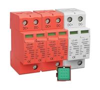 DC SPD 500V 800V 1000V Surge Protective Device 20KA~40KA Low-voltage Arrester PV Photovoltaic Lightning Arrester(Orange,800V)