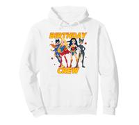 DC Super Friends Birthday Crew Female Super Heroes Pullover Hoodie