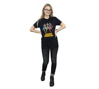 DC Super Hero Girls Women's Super Power Group Cotton Boyfriend T-Shirt in Black | Size: Medium DC Super Hero Girls Black M