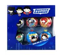 DC Super Heroes 6PC Decorated Tin Christmas Baubles DC Super Heroes Multicolor