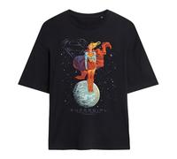 Dc Supergirl Galactic Woman of Tomorrow Ladies Oversized T Shirt, Black, Large