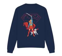 Dc Supergirl Woman Of Tomorrow Sword Unisex Sweatshirt, Navy, Medium