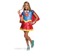 Rubies Supergirl Deluxe Costume, Kids DC Super Hero Girls Outfit, Large, Age 8 - 10 years, HEIGHT 4’ 8” - 5' 0' Halloween, World Book Day