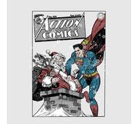 DC Superman Action Comics Women's Christmas T-Shirt - Grey - 3XL