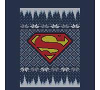 DC Superman Knit Women's Christmas T-Shirt - Navy - XS