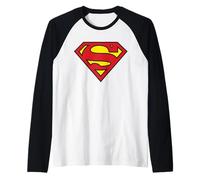 DC Superman Logo Classic Raglan Baseball Tee