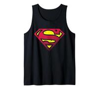 DC Superman Logo Halftone Tank Top, Men, Black, XX-Large