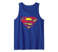 DC Superman Logo Halftone Tank Top, Men, Royal Blue, Small